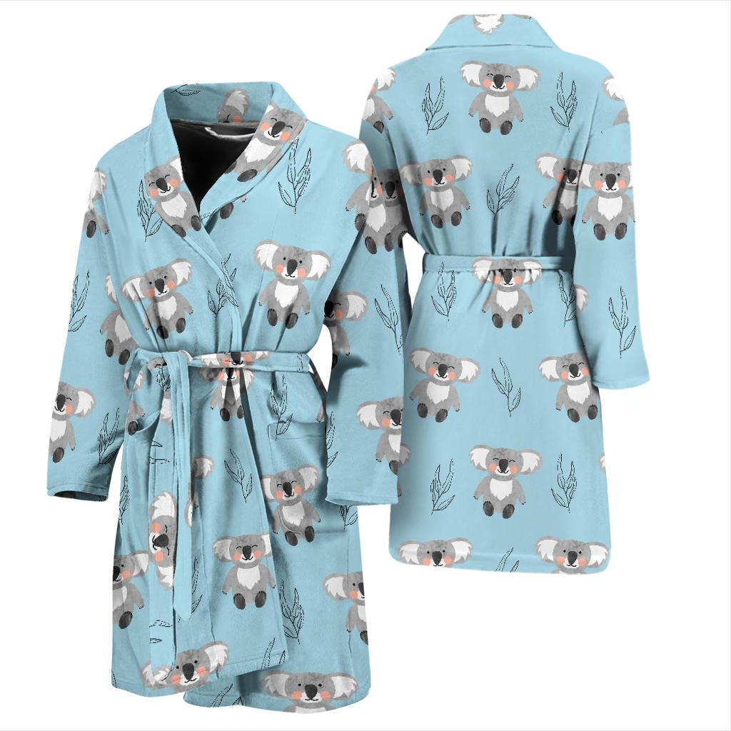 Koala Pattern Print Design 01 Men Bathrobe-JORJUNE.COM