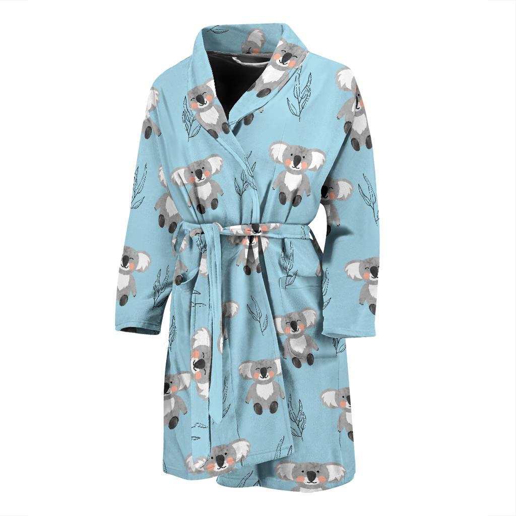 Koala Pattern Print Design 01 Men Bathrobe-JORJUNE.COM