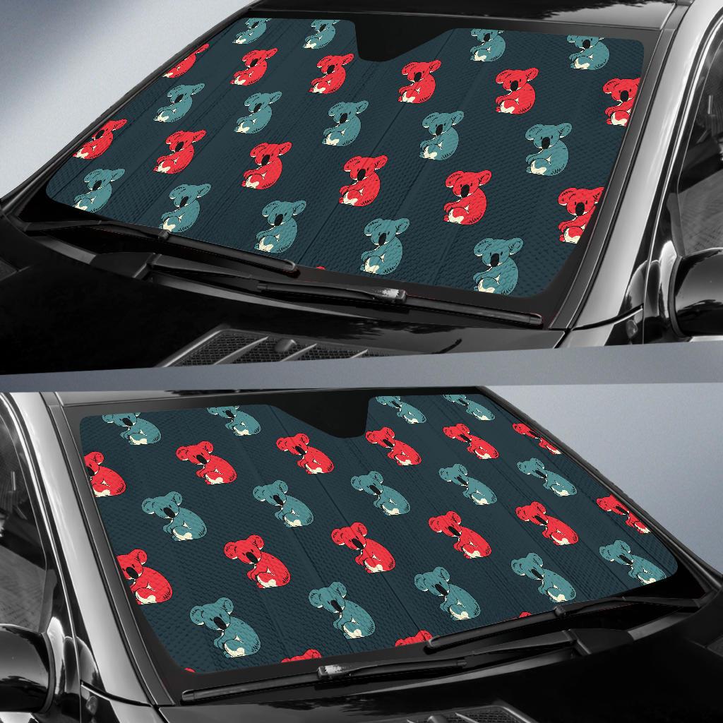 Koala Pattern Print Design 02 Car Sun Shades-JORJUNE.COM