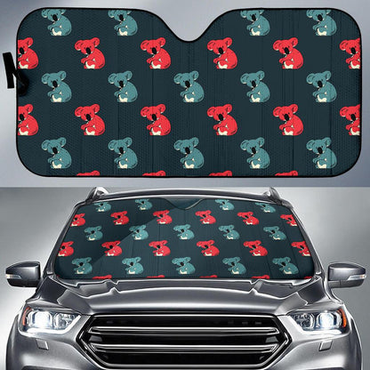 Koala Pattern Print Design 02 Car Sun Shades-JORJUNE.COM