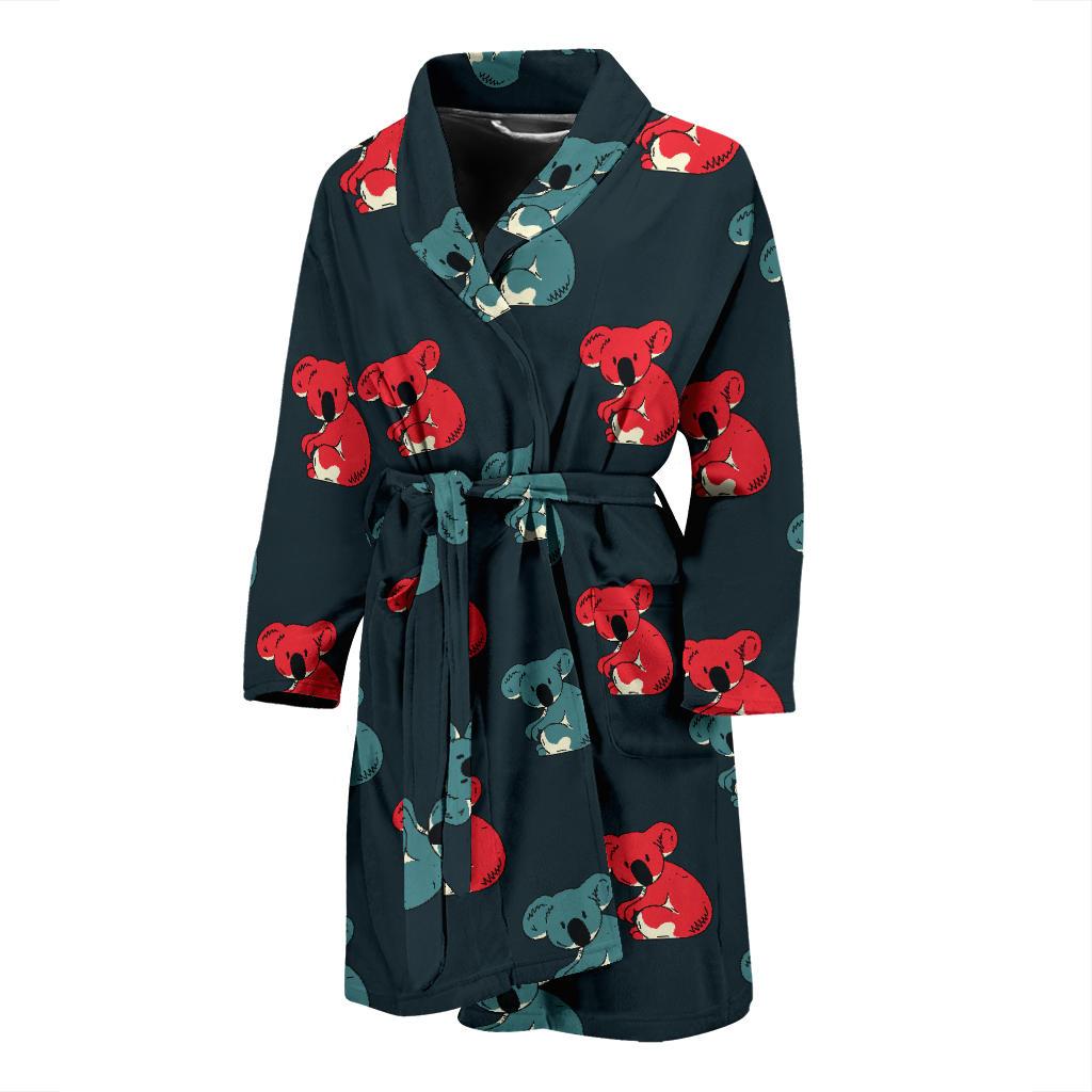 Koala Pattern Print Design 02 Men Bathrobe-JORJUNE.COM