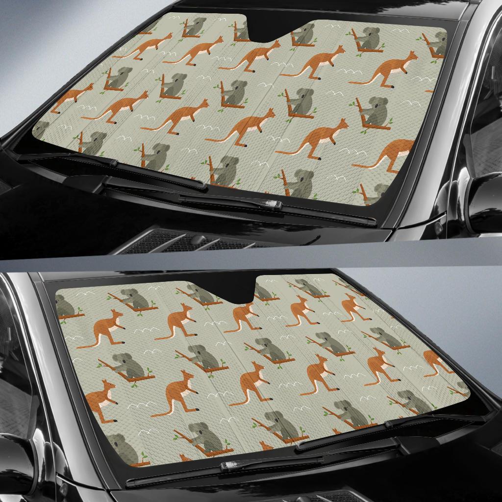 Koala Pattern Print Design 03 Car Sun Shades-JORJUNE.COM