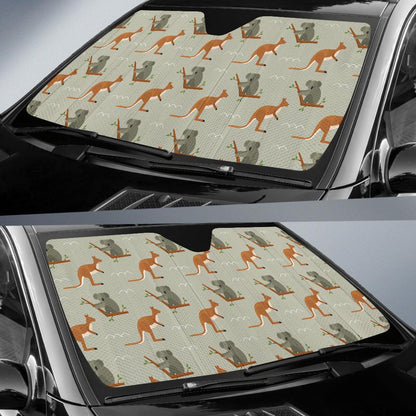 Koala Pattern Print Design 03 Car Sun Shades-JORJUNE.COM