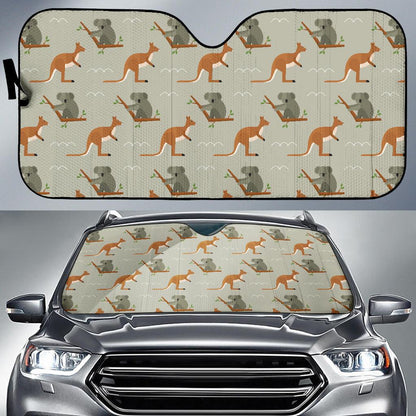 Koala Pattern Print Design 03 Car Sun Shades-JORJUNE.COM