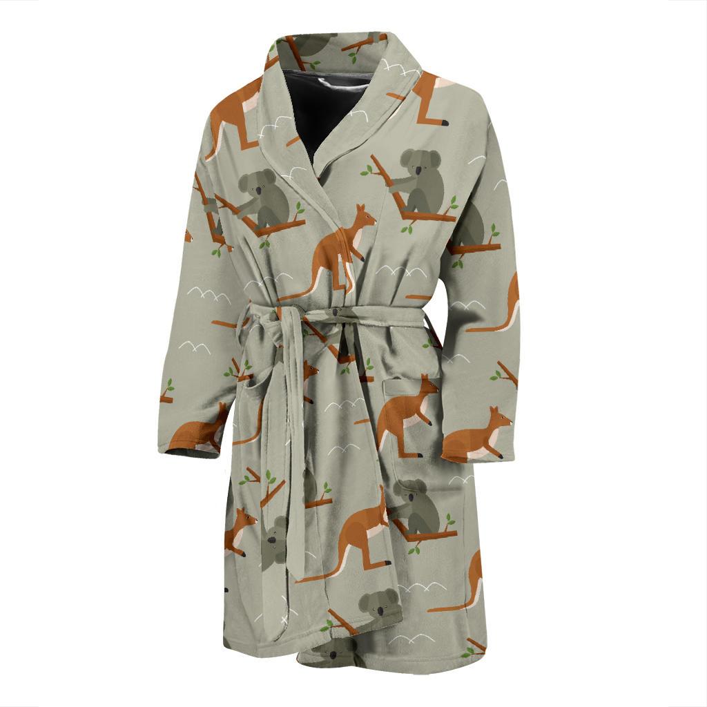 Koala Pattern Print Design 03 Men Bathrobe-JORJUNE.COM