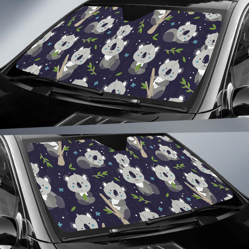 Koala Pattern Print Design 04 Car Sun Shades-JORJUNE.COM