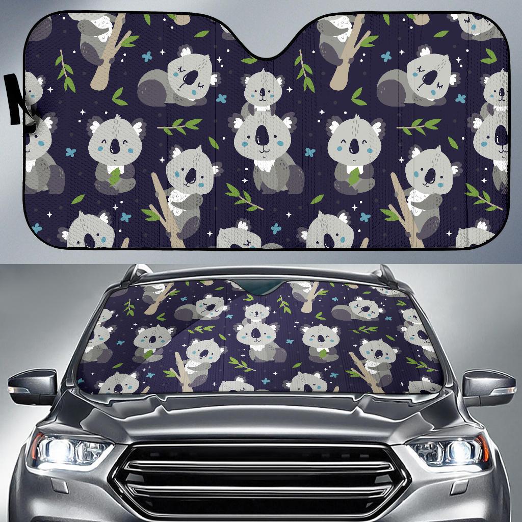 Koala Pattern Print Design 04 Car Sun Shades-JORJUNE.COM