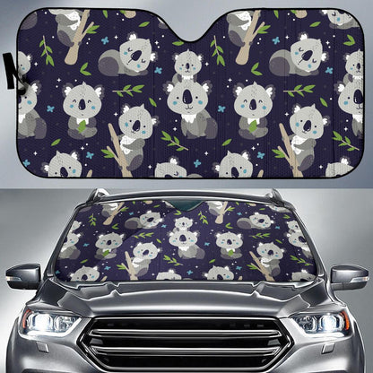 Koala Pattern Print Design 04 Car Sun Shades-JORJUNE.COM