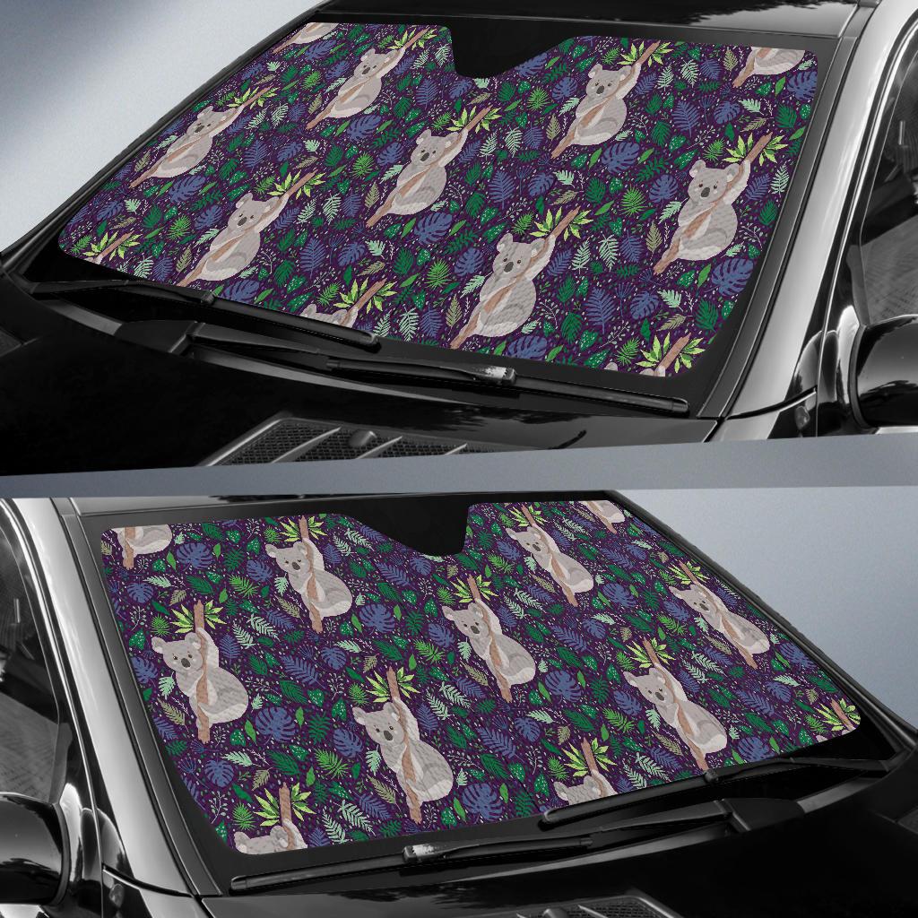 Koala Pattern Print Design 06 Car Sun Shades-JORJUNE.COM