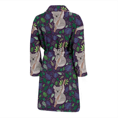 Koala Pattern Print Design 06 Men Bathrobe-JORJUNE.COM