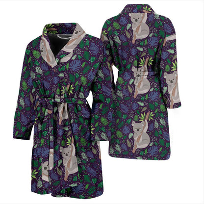 Koala Pattern Print Design 06 Men Bathrobe-JORJUNE.COM