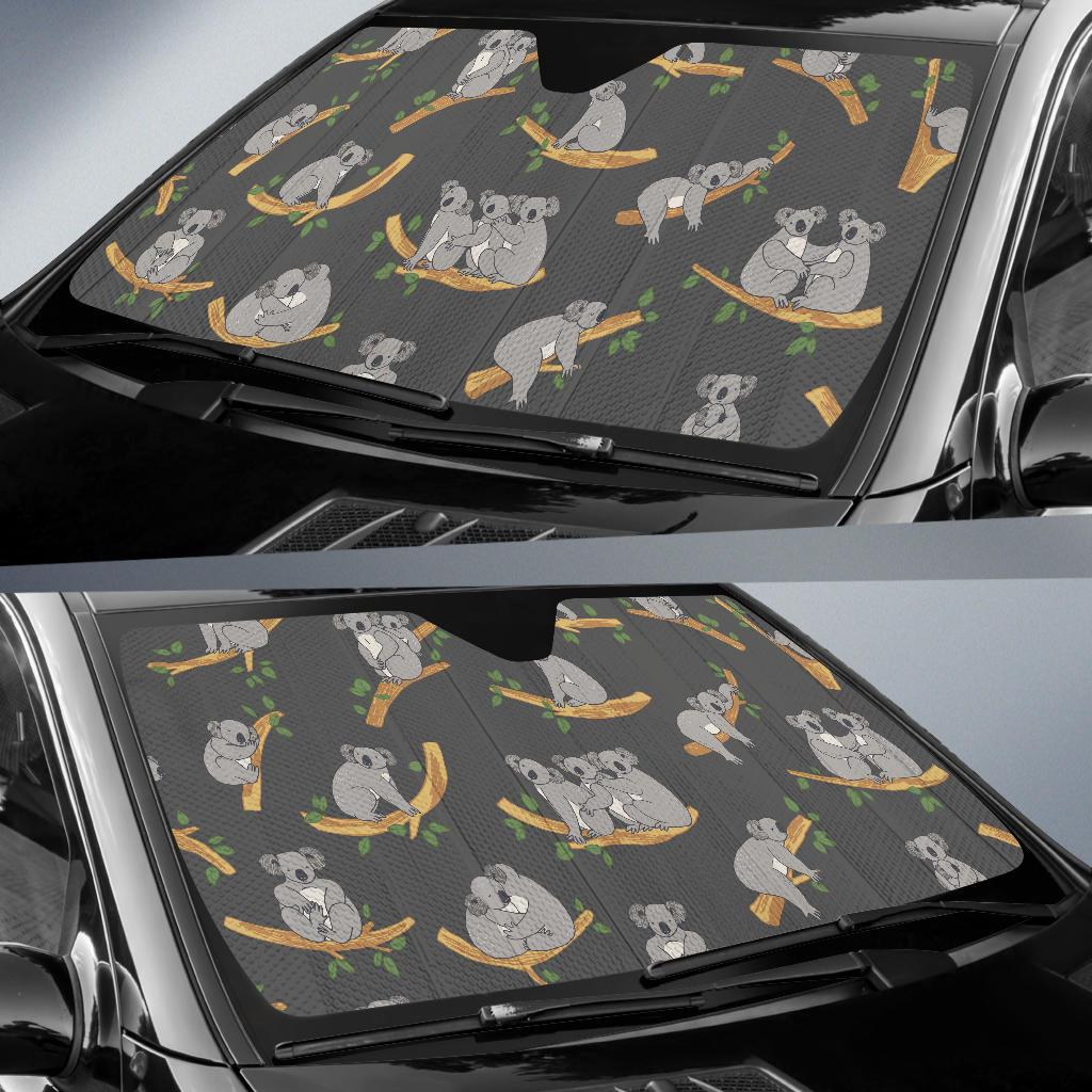 Koala Pattern Print Design 07 Car Sun Shades-JORJUNE.COM