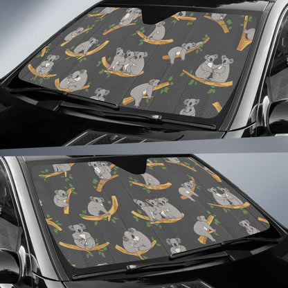 Koala Pattern Print Design 07 Car Sun Shades-JORJUNE.COM