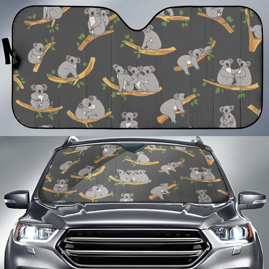 Koala Pattern Print Design 07 Car Sun Shades-JORJUNE.COM