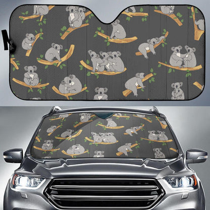 Koala Pattern Print Design 07 Car Sun Shades-JORJUNE.COM