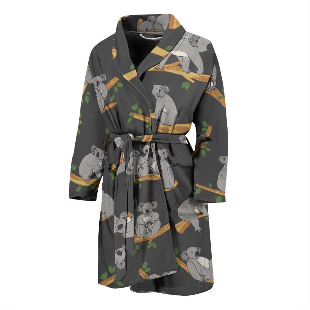 Koala Pattern Print Design 07 Men Bathrobe-JORJUNE.COM