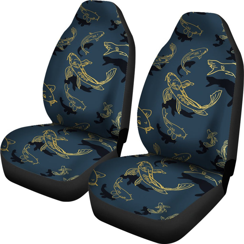 Koi Carp Gold Design Themed Print Universal Fit Car Seat Covers