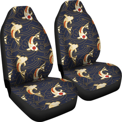 Koi Carp Japanese Design Themed Print Universal Fit Car Seat Covers