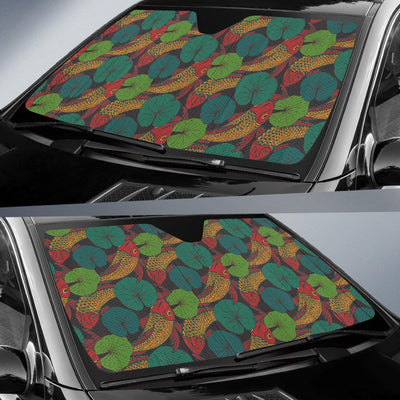KOI Fish Pattern Print Design 01 Car Sun Shades-JORJUNE.COM