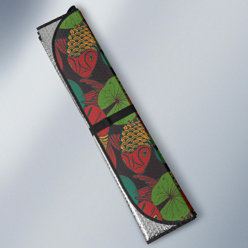 KOI Fish Pattern Print Design 01 Car Sun Shades-JORJUNE.COM