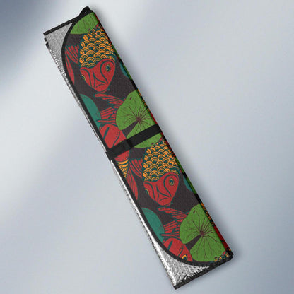 KOI Fish Pattern Print Design 01 Car Sun Shades-JORJUNE.COM
