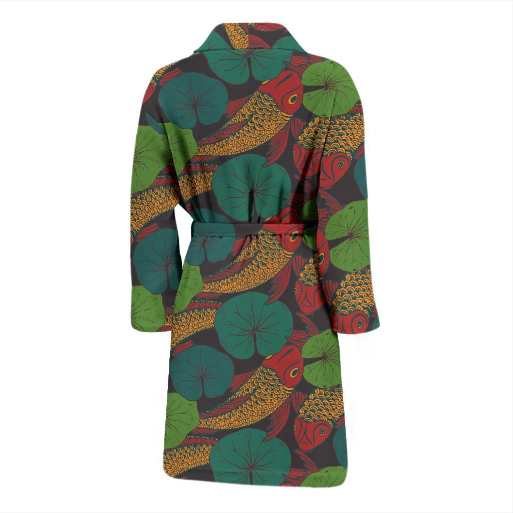 KOI Fish Pattern Print Design 01 Men Bathrobe-JORJUNE.COM