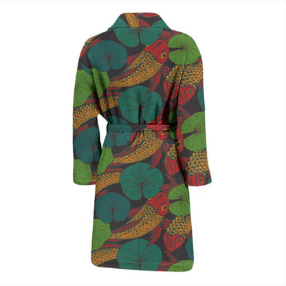 KOI Fish Pattern Print Design 01 Men Bathrobe-JORJUNE.COM