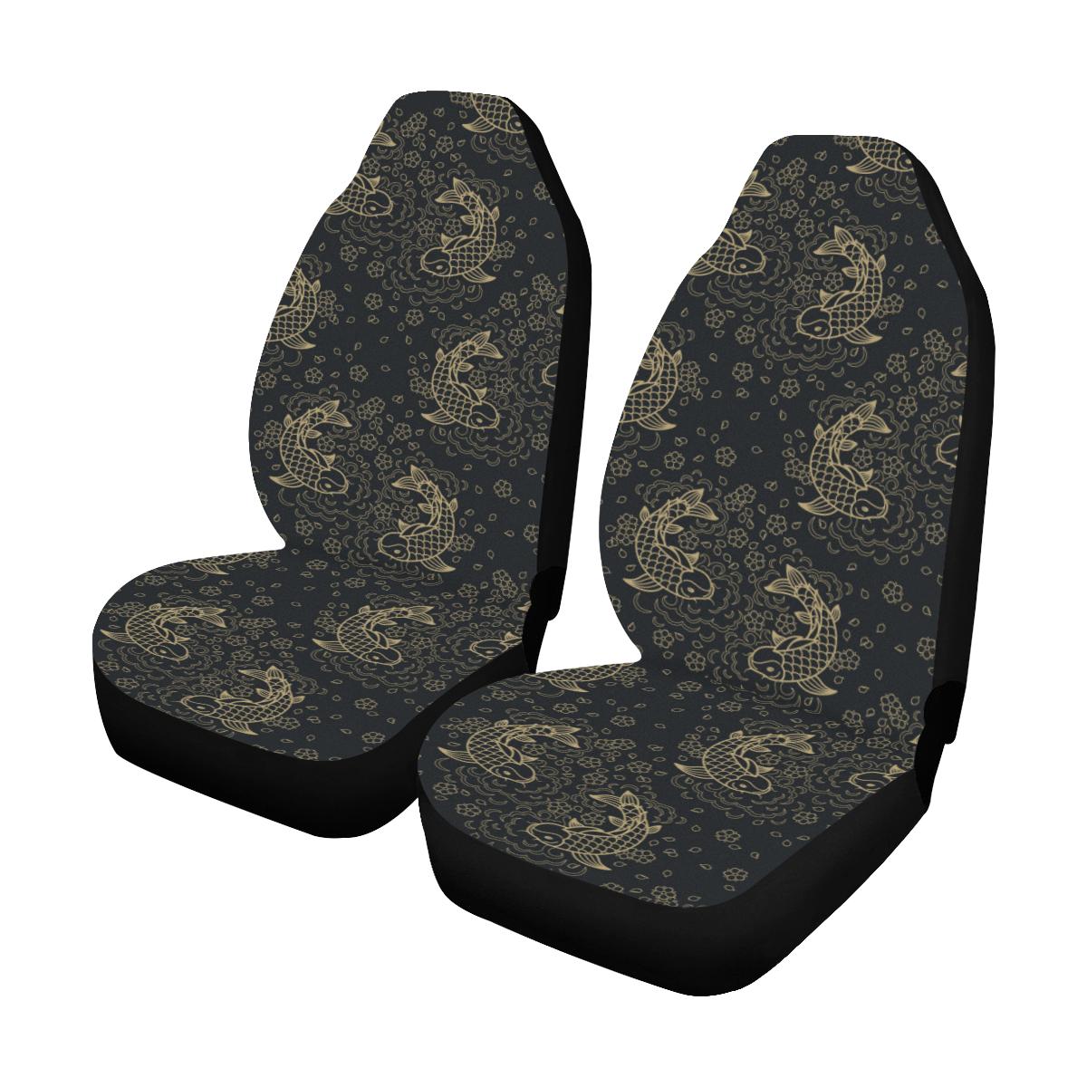 KOI Fish Pattern Print Design 02 Car Seat Covers (Set of 2)-JORJUNE.COM