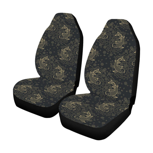 KOI Fish Pattern Print Design 02 Car Seat Covers (Set of 2)-JORJUNE.COM