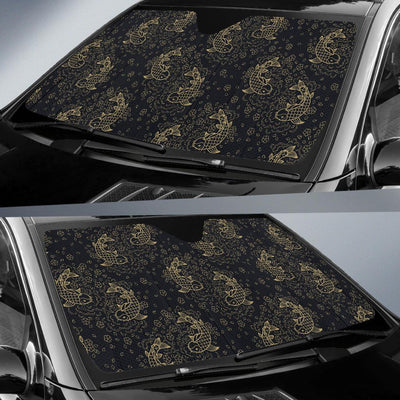 KOI Fish Pattern Print Design 02 Car Sun Shades-JORJUNE.COM