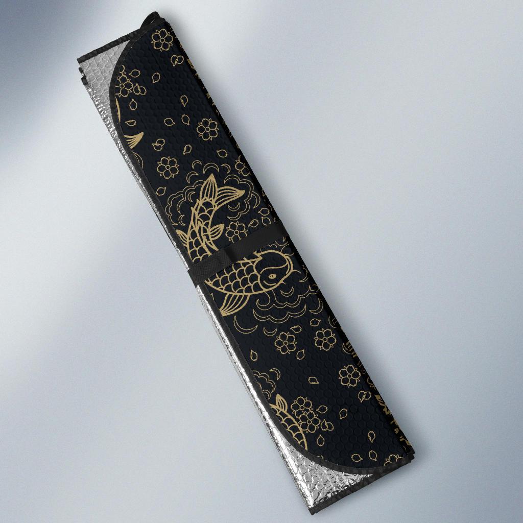 KOI Fish Pattern Print Design 02 Car Sun Shades-JORJUNE.COM