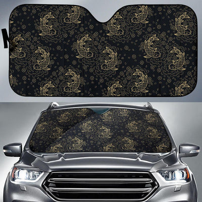 KOI Fish Pattern Print Design 02 Car Sun Shades-JORJUNE.COM