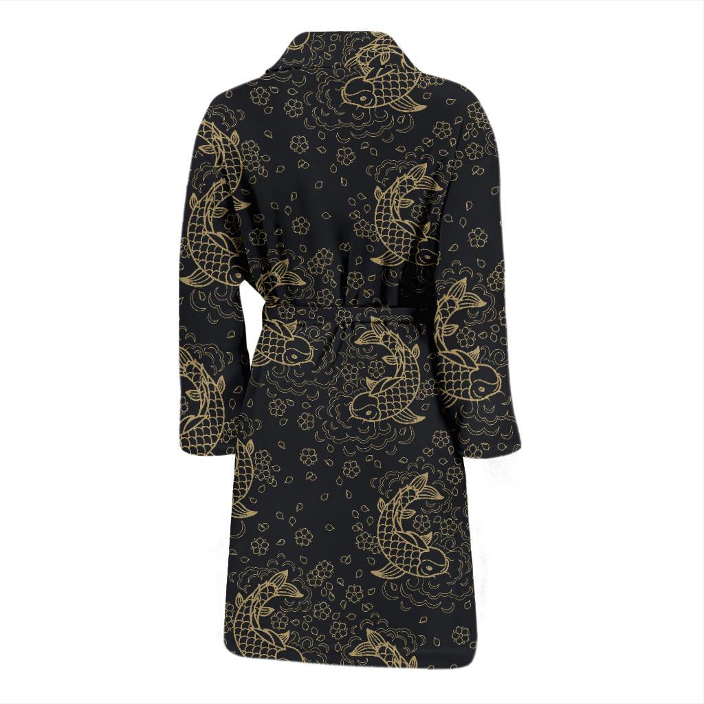 KOI Fish Pattern Print Design 02 Men Bathrobe-JORJUNE.COM