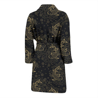 KOI Fish Pattern Print Design 02 Men Bathrobe-JORJUNE.COM