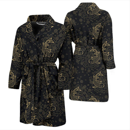KOI Fish Pattern Print Design 02 Men Bathrobe-JORJUNE.COM