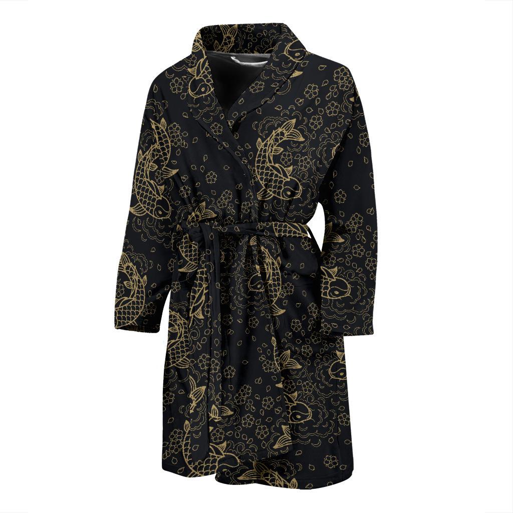 KOI Fish Pattern Print Design 02 Men Bathrobe-JORJUNE.COM