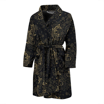 KOI Fish Pattern Print Design 02 Men Bathrobe-JORJUNE.COM