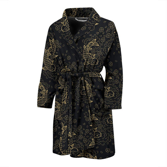 KOI Fish Pattern Print Design 02 Men Bathrobe-JORJUNE.COM
