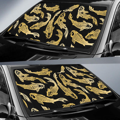 KOI Fish Pattern Print Design 03 Car Sun Shades-JORJUNE.COM