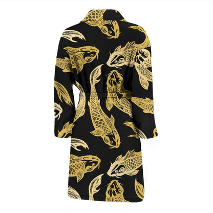 KOI Fish Pattern Print Design 03 Men Bathrobe-JORJUNE.COM