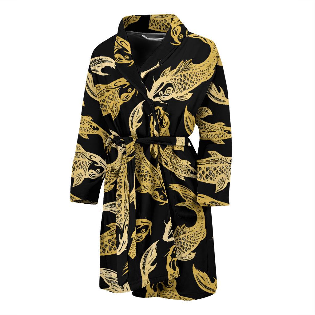 KOI Fish Pattern Print Design 03 Men Bathrobe-JORJUNE.COM