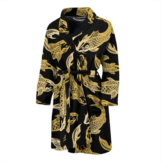 KOI Fish Pattern Print Design 03 Men Bathrobe-JORJUNE.COM