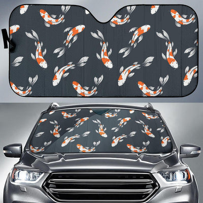 KOI Fish Pattern Print Design 04 Car Sun Shades-JORJUNE.COM