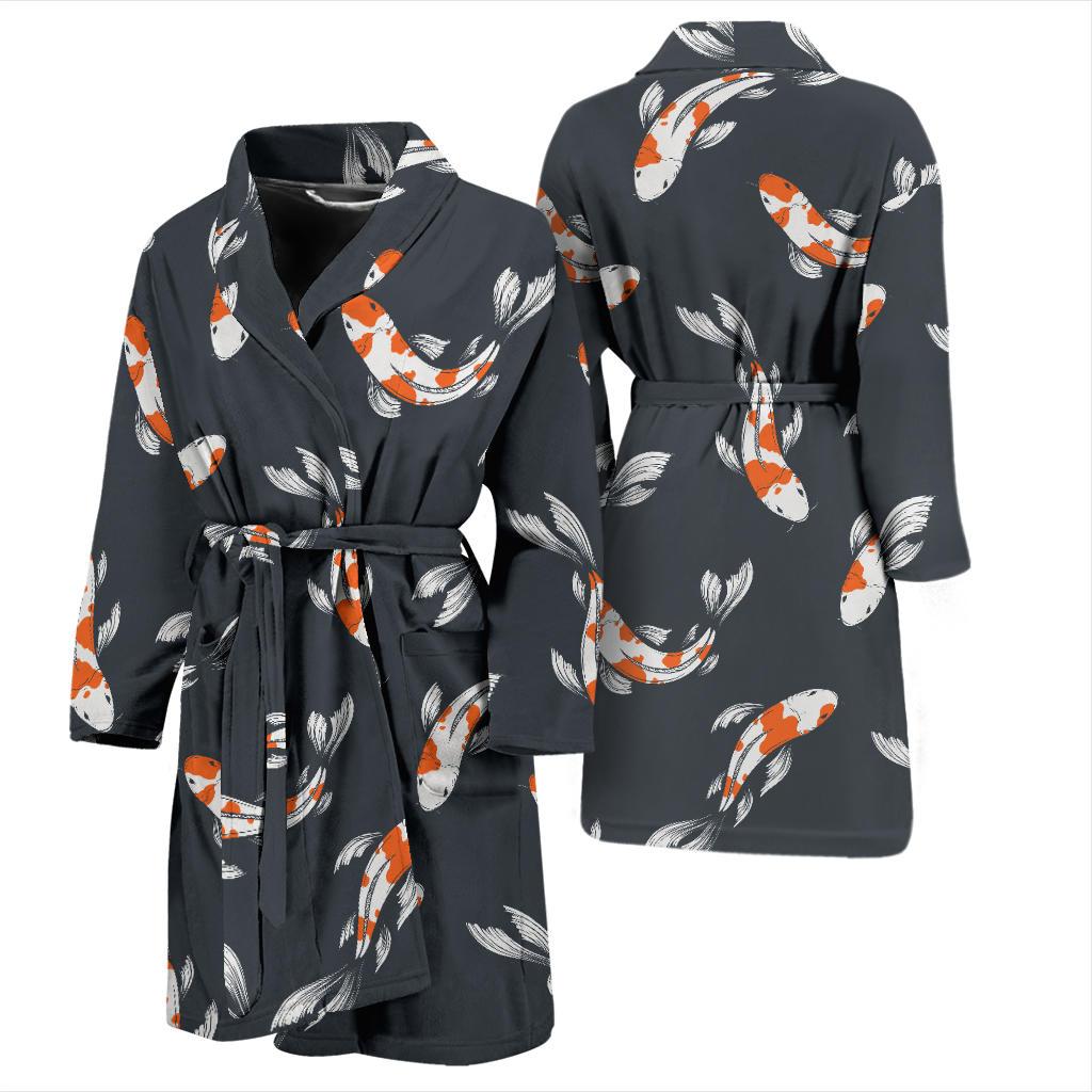 KOI Fish Pattern Print Design 04 Men Bathrobe-JORJUNE.COM