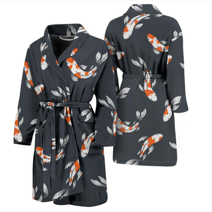 KOI Fish Pattern Print Design 04 Men Bathrobe-JORJUNE.COM