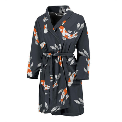 KOI Fish Pattern Print Design 04 Men Bathrobe-JORJUNE.COM