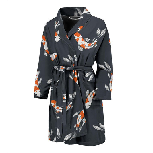 KOI Fish Pattern Print Design 04 Men Bathrobe-JORJUNE.COM