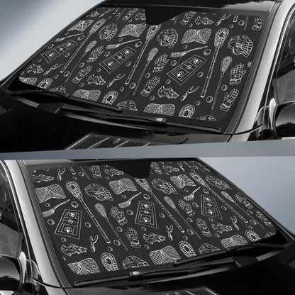 Lacrosse Pattern Print Design 01 Car Sun Shades-JORJUNE.COM