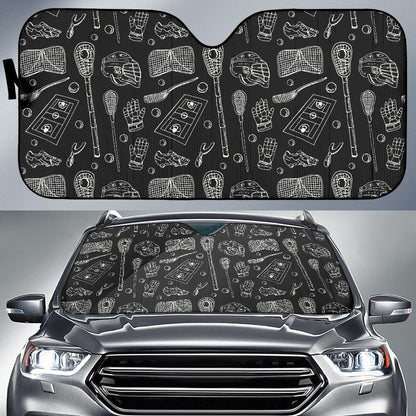 Lacrosse Pattern Print Design 01 Car Sun Shades-JORJUNE.COM