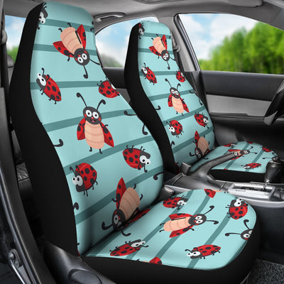 Ladybug Happy Print Pattern Universal Fit Car Seat Covers